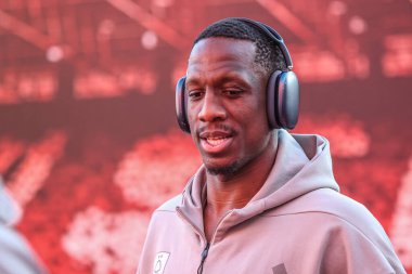 Nottingham Ormanı 'ndan Willy Boly Premier Lig maçı sırasında Nottingham Forest, Manchester United' a karşı City Ground, Nottingham, 1 Nisan 2025 'de geldi.