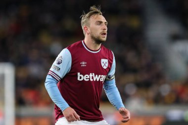 West Ham United takımından Jarrod Bowen Premier League maçında Wolverhampton Wanderers, West Ham United 'a karşı Molineux, Wolverhampton, İngiltere, 1 Nisan 2025