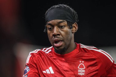 Nottingham Ormanı 'ndan Anthony Elanga Premier League maçı sırasında Nottingham Forest Manchester United' a karşı City Ground, Nottingham, 1 Nisan 2025