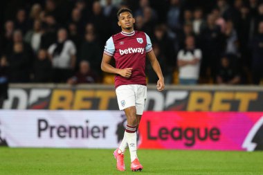 Premier Lig karşılaşmasında West Ham United 'tan Luis Guilherme, Wolverhampton Wanderers' a karşı Molineux, Wolverhampton, Birleşik Krallık, 1 Nisan 2025
