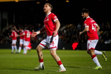 Wrexham AFC 'den Sam Smith, 1 Nisan 2025' te İngiltere, Cambridge 'deki Abbey Stadyumu' nda oynanan 1.
