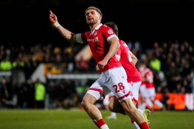 Wrexham AFC 'den Sam Smith, 1 Nisan 2025' te İngiltere, Cambridge 'deki Abbey Stadyumu' nda oynanan 1.