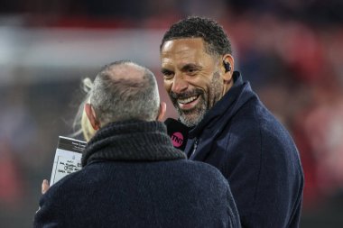 Rio Ferdinand Premier Lig maçı sırasında Nottingham Forest Manchester United 'a karşı City Ground, Nottingham, İngiltere, 1 Nisan 2025