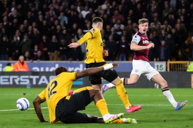 West Ham United 'dan Evan Ferguson Premier League maçında Wolverhampton Wanderers-West Ham United maçında Molineux, Wolverhampton, İngiltere' de 1 Nisan 2025 'de gol atma şansını kaybetti.