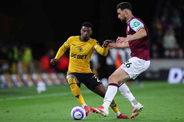 Wolverhampton Wanderers takımından Nlson Semedo, Premier League maçında Wolverhampton Wanderers ile West Ham United arasında oynanan 1 Nisan 2025 'de Wolineux, Wolverhampton, İngiltere