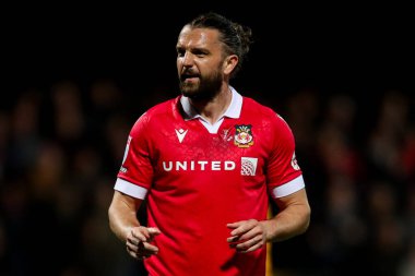 Wrexham AFC 'den Jay Rodriguez, 1 Nisan 2025' te Cambridge United - Wrexham maçında tepki gösterdi.
