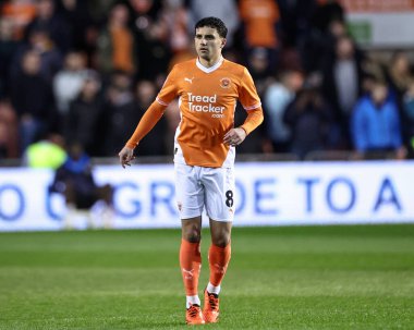 Blackpool takımından Albie Morgan 1. Blackpool maçı sırasında Blackpool - Bloomfield Road, Blackpool, İngiltere 'de 1 Nisan 2025