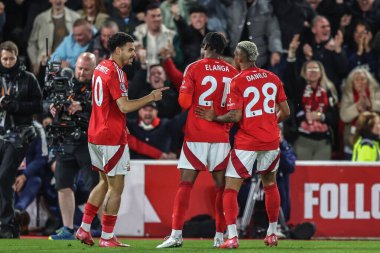 Nottingham Ormanı 'ndan Anthony Elanga Premier League maçında Nottingham Forest Manchester United' a karşı 1 Nisan 2025 'te City Ground, Nottingham, İngiltere' de 1-0 kazanma golünü kutluyor.