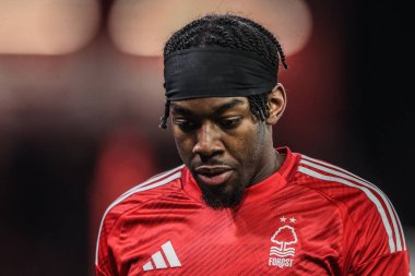 Nottingham Ormanı 'ndan Anthony Elanga Premier League maçı sırasında Nottingham Forest Manchester United' a karşı City Ground, Nottingham, 1 Nisan 2025