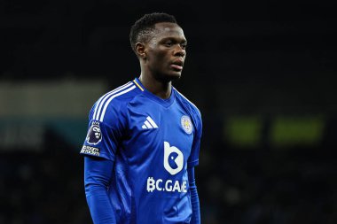 Premier Lig karşılaşmasında Leicester City 'den Patson Daka Manchester City ile Leicester City arasında Etihad Stadyumu' nda 2 Nisan 2025