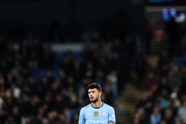 Manchester City - Leicester City Premier League maçı sırasında Manchester City maçında Matheus Nunes Etihad Stadyumu, Manchester, İngiltere, 2 Nisan 2025