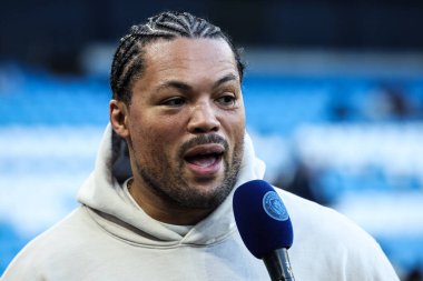 Joe Joyce MBE profesyonel boksör Premier Lig karşılaşması öncesinde Manchester City ile Leicester City Etihad Stadyumu, Manchester, İngiltere, 2 Nisan 2025