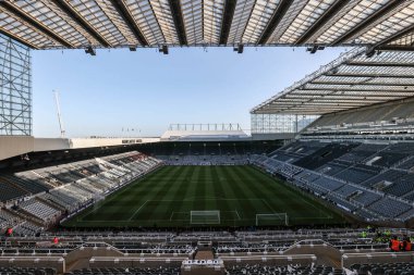 Premier Lig karşılaşması öncesinde St. Jamess Park 'ın genel görünümü Newcastle United ile Brentford arasındaki St. James' s Park, Newcastle, İngiltere, 2 Nisan 2025