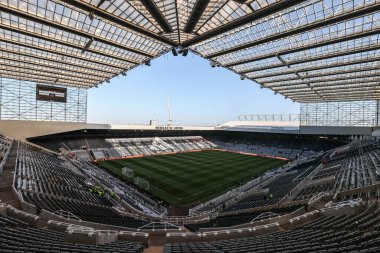 Premier Lig karşılaşması öncesinde St. Jamess Park 'ın genel görünümü Newcastle United ile Brentford arasındaki St. James' s Park, Newcastle, İngiltere, 2 Nisan 2025