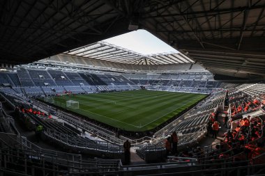 Premier Lig karşılaşması öncesinde St. Jamess Park 'ın genel görünümü Newcastle United ile Brentford arasındaki St. James' s Park, Newcastle, İngiltere, 2 Nisan 2025