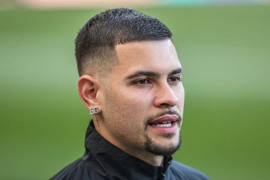 Newcastle United takımından Bruno Guimares, Premier League maçı sırasında St.James 's Park, Newcastle, Birleşik Krallık' ta 2 Nisan 2025 tarihinde oynanan Newcastle United maçına geldi.