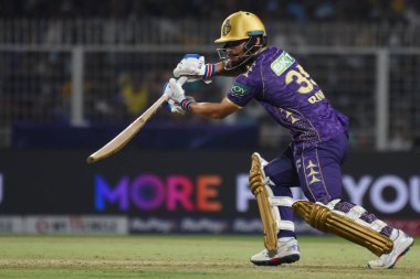 Kolkata Knight Riders 'Rinku singhi, Hindistan Premier Ligi (IPL) 20 kriket maçında Kolkata Knight Riders ve Sunrisers Hyderabad arasında 3 Nisan 2025' de Eden Gardens, Kolkata 'da oynanan maçta Debajyoti Chakraborty tarafından çekilmiştir. Fotoğraf.