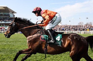 Gidleigh Parkı, EBC Grubu Manifestosu 'nda Bryan Carver tarafından Randox Grand 2025 Açılış Günü' nde Aintree Yarış Pisti, Liverpool, Birleşik Krallık, 3 Nisan 2025