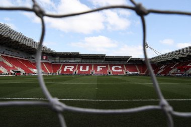 New York Stadyumu 'nun genel görünümü, Rotherham United' ın 5 Nisan 2025 'te New York Stadyumu' nda oynanan Sky Bet Lig 1 maçının önündedir.