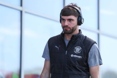 Blackpool 'dan Tom Bloxham, 5 Nisan 2025' te İngiltere 'nin Rotherham Stadyumu' nda oynanan 1.