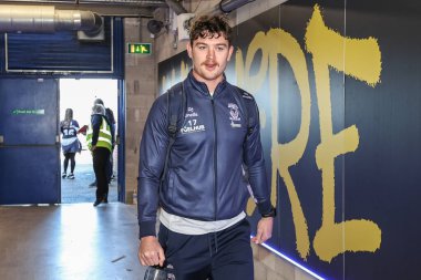 Warrington Wolves 'tan Jordy Crowther, 6 Nisan 2025' te Warrington, İngiltere 'deki Halliwell Jones Stadyumu' nda oynanan Betfred Challenge Kupası çeyrek final maçı sırasında geldi.