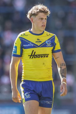 Warrington Wolves 'tan Arron Lindop Betfred Challenge Kupası çeyrek final maçı sırasında Warrington Wolves St. Helens' e karşı Halliwell Jones Stadyumu, Warrington, İngiltere, 6 Nisan 2025