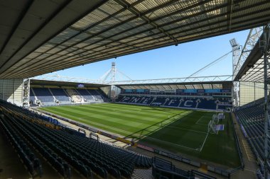 Deepdale Stadyumu 'nun Gök Bahis Şampiyonası' ndaki genel görüntüsü Preston North End ile Stoke City arasında 5 Nisan 2025 'te Deepdale, Preston' da oynanan karşılaşma.