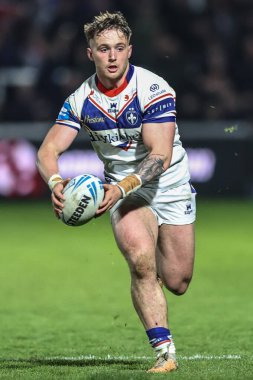 Wakefield Trinity 'den Jack Croft Betfred Challenge Kupası çeyrek final maçında Wakefield Trinity' ye karşı Leigh Leopards, DIY Kitchens Stadyumu, Wakefield, Birleşik Krallık, 4 Nisan 2025