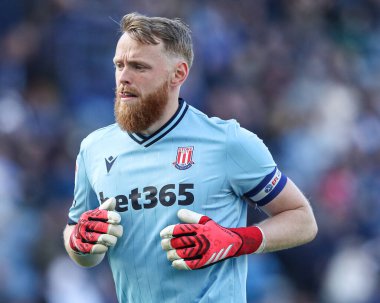 Stoke City 'den Viktor Johansson Gökyüzü İddia Şampiyonası' nda Preston North End Stoke City 'ye karşı Deepdale, Preston, İngiltere, 5 Nisan 2025