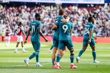 Premier Lig maçı sırasında West Ham United, Bournemouth 'a karşı Londra Stadyumu, Londra, 5 Nisan 2025