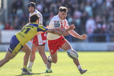 St. Helens takımından Jack Welsby, 6 Nisan 2025 'te İngiltere' nin Warrington kentinde oynanan Betfred Challenge Kupa Çeyrek Final Maçı 'nda ara verdi.