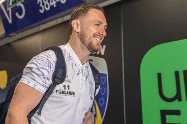 Warrington Wolves 'tan Ben Currie, 6 Nisan 2025' te İngiltere 'nin Warrington kentinde oynanan Betfred Challenge Kupası çeyrek final maçı sırasında Halliwell Jones Stadyumu' nda Warrington Wolves 'a karşı St. Helens maçına geldi.