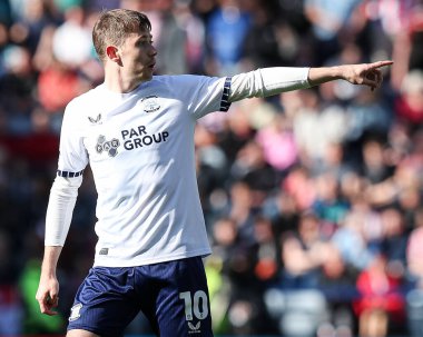 Preston North End 'den Mads Frkjr-Jensen 5 Nisan 2025' te Deepdale, Preston 'da Preston North End ile Stoke City arasındaki Sky Bet Şampiyonası maçında