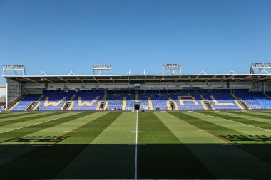 Halliwell Jones Stadyumu 'nun Betfred Challenge Kupası çeyrek final maçı sırasında Halliwell Jones Stadyumu, Warrington, 6 Nisan 2025' te Warrington Wolves-St Helens maçında genel bir görüntüsü.