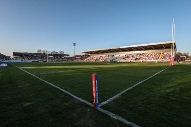 DIY Kitchens Stadyumu 'nun genel görüntüsü Betfred Challenge Kupası çeyrek final maçı öncesinde DIY Kitchens Stadyumu, Wakefield, Birleşik Krallık' ta Wakefield Trinity 'ye karşı Leigh Leopards maçı, 4 Nisan 2025