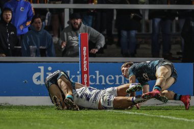 Wakefield Trinity 'den Matty Russell, Birleşik Krallık' ın Wakefield şehrinde bulunan DIY Kitchens Stadyumu 'nda oynanan Betfred Challenge Cup Quarter Final maçında şansını deniyor.