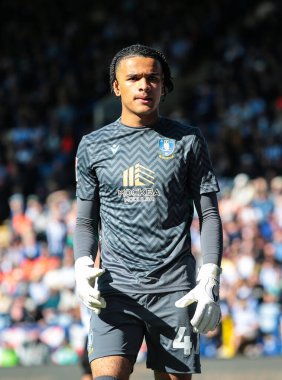 Pierce Charles Sheffield Çarşamba kalecisi, 5 Nisan 2025 'te Sheffield Çarşamba günü Hillsborough, Sheffield, İngiltere' de Hull City 'e karşı oynanan Sky Bet Şampiyonası maçında.