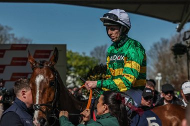 Mark Walsh tarafından sürülen Dürüstlük Politikası, 5 Nisan 2025 tarihinde Aintree Yarış Pisti, Liverpool, Birleşik Krallık 'ta düzenlenen Randox Grand National 2025 Günü' nde 13: 55 Turners Mersey Novices 'Engeli kazandı.