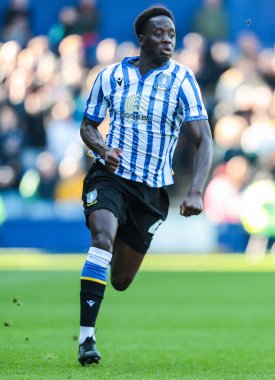 Sheffield 'den Djeidi Gassama Çarşamba günü Sheffield Çarşamba günü Hull City' ye karşı 5 Nisan 2025 'te Hillsborough, Sheffield, Birleşik Krallık' ta oynanan Gökyüzü İddia Şampiyonası maçında