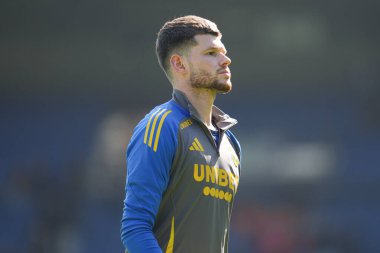 Leeds United takımından Illan Meslier, 5 Nisan 2025 'te Luton Town - Leeds United maçı öncesinde Kenilworth Road, Luton, İngiltere' de oynanacak.