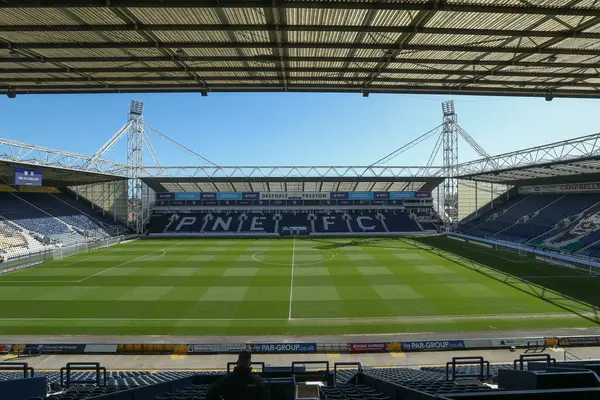Deepdale Stadyumu 'nun Gök Bahis Şampiyonası' ndaki genel görüntüsü Preston North End ile Stoke City arasında 5 Nisan 2025 'te Deepdale, Preston' da oynanan karşılaşma.