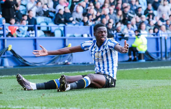 Sheffield Wednesday 'den Anthony Musaba, 5 Nisan 2025' te Sheffield Wednesday 'in Hillsborough, Sheffield City' de Hull City 'ye karşı oynadığı Sky Bet Şampiyonası maçında tepki gösterdi.