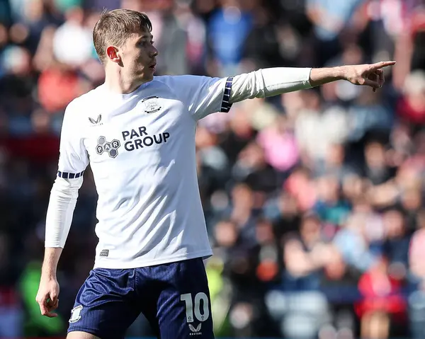 Preston North End 'den Mads Frkjr-Jensen 5 Nisan 2025' te Deepdale, Preston 'da Preston North End ile Stoke City arasındaki Sky Bet Şampiyonası maçında