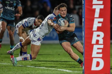 Leigh Leoparları 'ndan Lachlan Lam, Birleşik Krallık' ın Wakefield şehrinde bulunan DIY Kitchens Stadyumu 'nda oynanan Betfred Challenge Kupası çeyrek final maçına gidiyor.