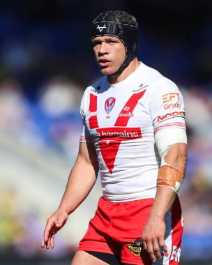 St. Helens 'ten Jonny Lomax Betfred Challenge Kupası çeyrek final maçı sırasında Warrington Wolves St. Helens' e karşı Halliwell Jones Stadyumu, Warrington, Birleşik Krallık, 5 Nisan 2025