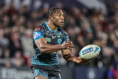 Leigh Leopar takımından Edwin Ipape 4 Nisan 2025 'te Birleşik Krallık' ın Wakefield Stadyumu 'nda oynanan Betfred Challenge Kupası çeyrek final maçında Wakefield Trinity, Leigh Leopards' a karşı.