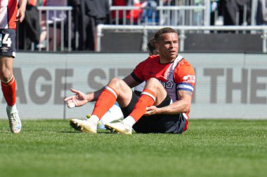 Luton Town 'dan Carlton Morris Gök Bahis Şampiyonası' nda Luton Town, Leeds United 'a karşı 5 Nisan 2025' te Kenilworth Road, Luton, İngiltere 'de oynanan karşılaşmada