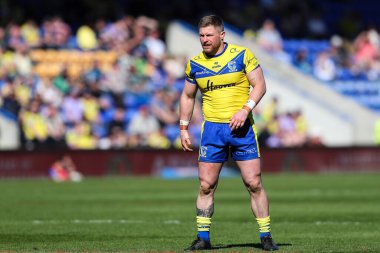 Warrington Wolves 'dan Luke Yates 5 Nisan 2025' te İngiltere 'nin Warrington şehrinde oynanan Betfred Challenge Kupası çeyrek final maçı sırasında Warrington Wolves St. Helens' e karşı.