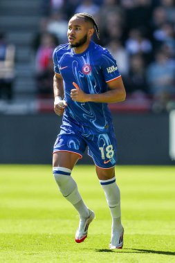 Chelsea 'den Christopher Nkunku Premier Lig karşılaşmasında Brentford Chelsea' ye karşı Gtech Community Stadyumu, Londra, İngiltere, 6 Nisan 2025