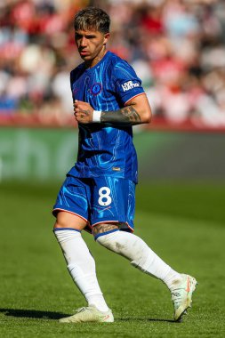 Chelsea 'den Enzo Fernandez Premier Lig karşılaşmasında Brentford Chelsea' ye karşı Gtech Community Stadyumu, Londra, İngiltere, 6 Nisan 2025